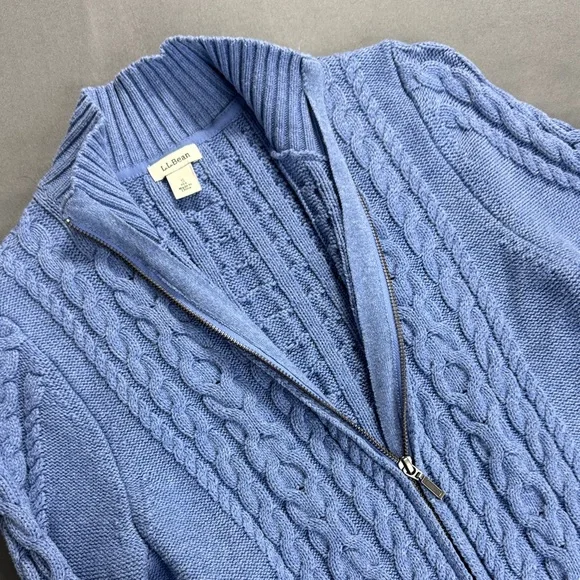 L.L. Bean Women’s Light Blue Zip-Up Sweater Size S - Picture 10 of 10
